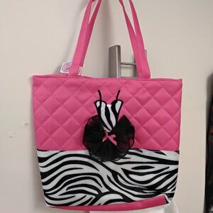 Zebra ballet tote